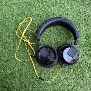 Kicker Over Ear DJ Headphones‎ Black Yellow Corded Noise Isolating Foldable